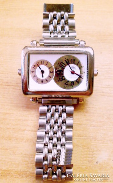 Retro women's watch: q&q duplex quartz, waterproof rarity,