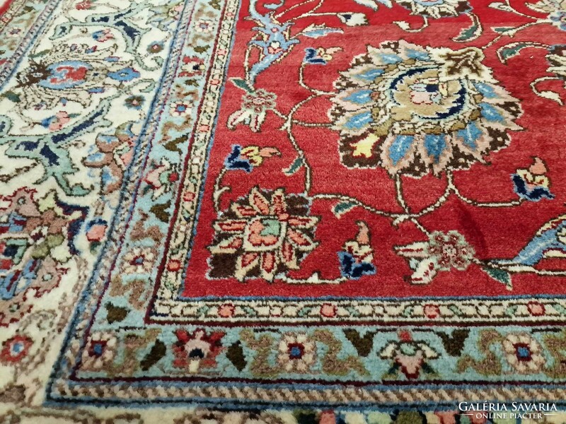 Dreamy signed Iranian Tabriz hand-knotted 294x378 cm woolen Persian rug mz243