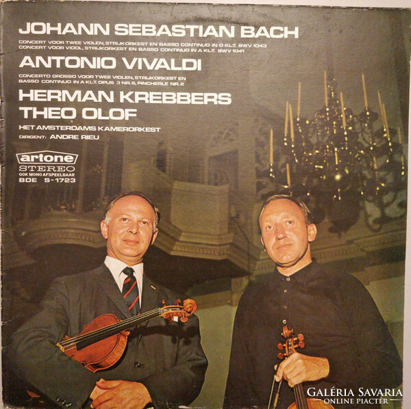 Herman Krebbers | Theo Olof | Amsterdams Kamerorkest - Bach - Vivaldi : Vioolconcerten (LP, Album)