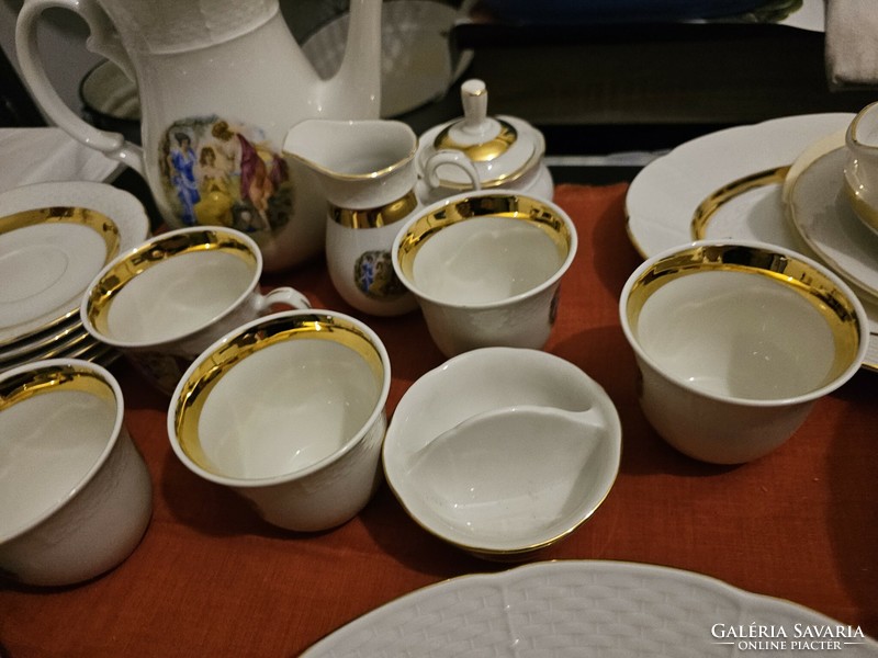 Thun natalia scene Czechoslovak tableware with coffee set