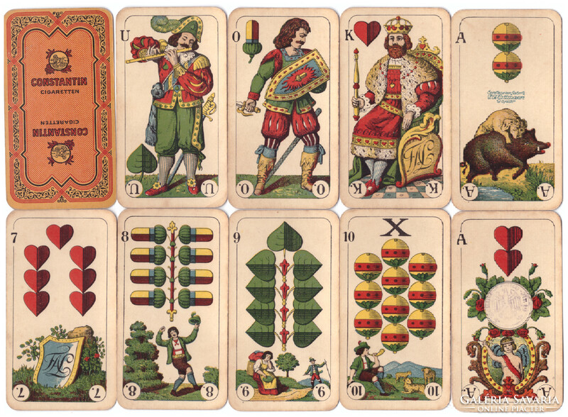 237. Schafkopf tarock one-figure Bavarian card picture 32 sheets f.A.Lattmann goslar around 1925