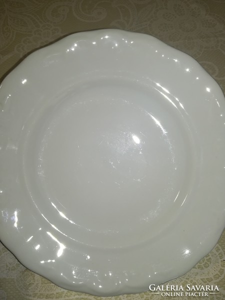 Stamped retro white plates from Zsolna