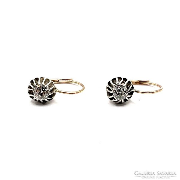 4857. Art deco gold earrings with diamonds