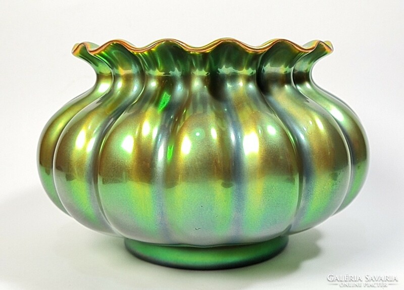 Beautiful, large Zsolnay eozin chipped vase / vase