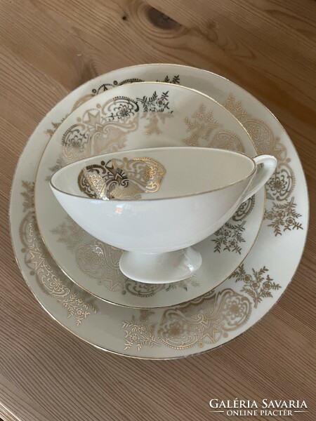 Wonderful Bavarian breakfast tea cup set, trio