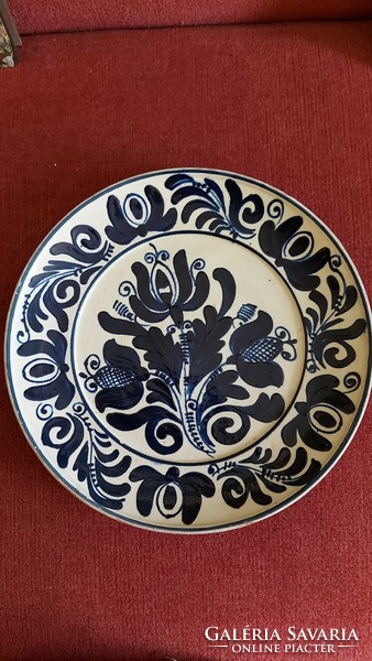 Korond wall plate blue folk pattern