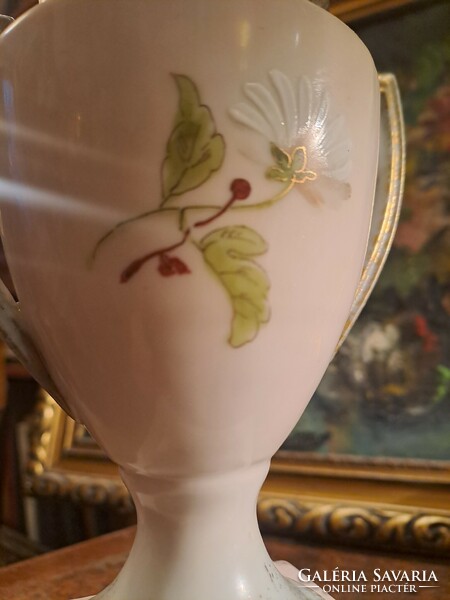 Carlsbad porcelain vase from Errdeti, circa 1900, hand-painted