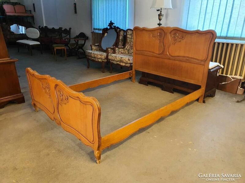 Neobaroque wooden bed frame