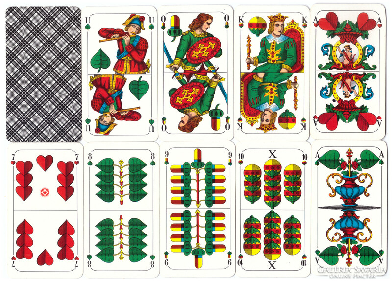 230. Schafkopf tarock német sorozatjelű kártya Bajor kártyakép 36 lap F.X. Schmid  München1990 körül