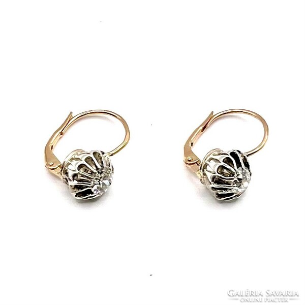 4857. Art deco gold earrings with diamonds