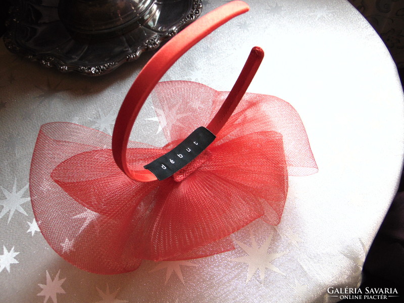 Elegant hair ornament, hair clip in red and black-butter / 2 pcs