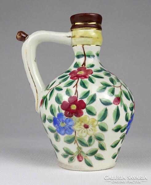 1Q203 antique small hand-painted earthenware drinking jar 12 cm