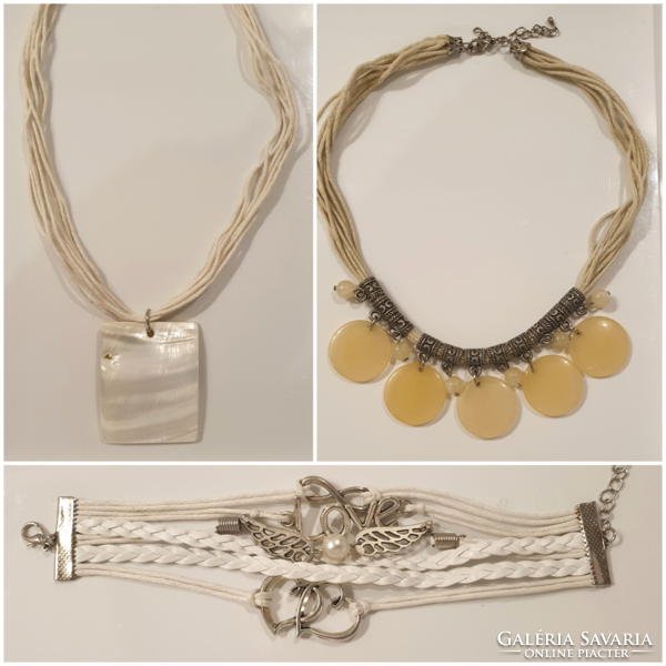 2 necklaces + 1 bracelet