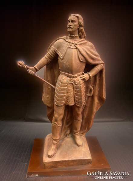 Zsigmond Strobl of Kisfaludi - ii. Terracotta statue of Ferenc Rákóczi