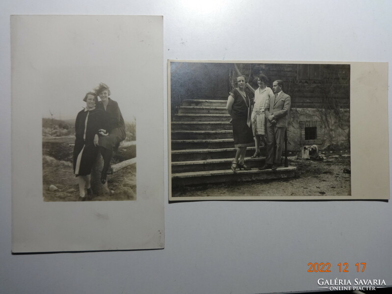 Two old photo postcards together (1928)