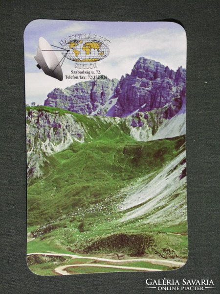 Kártyanaptár, Nagyvilág Kft., tévé, internet szolgáltató, Siklós , hegycsúcs,1998, (6)