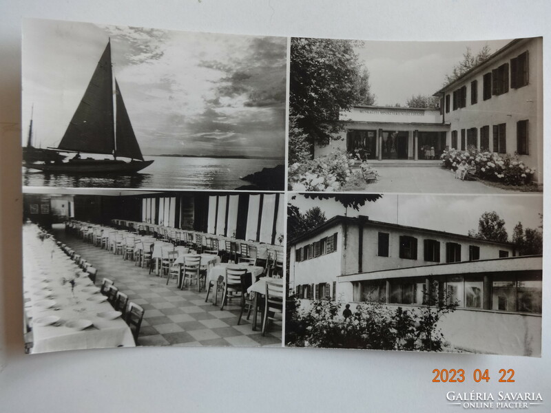 Old postcard: Balatonboglár, szépzát holiday resort (1965)