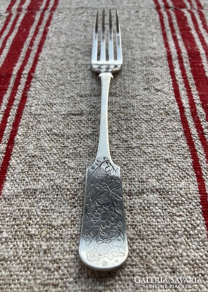 Antique silver Persian fork