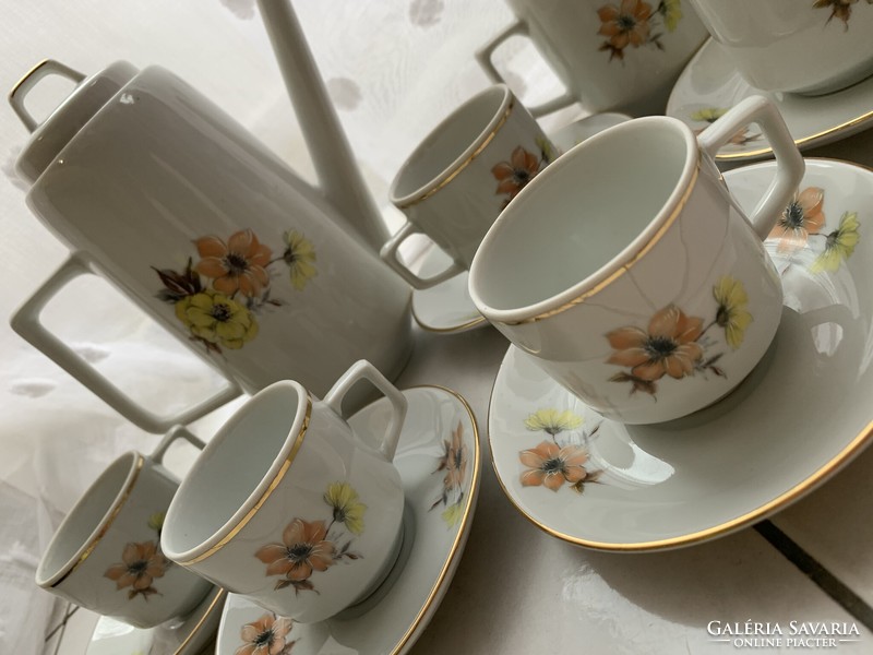 Bolgár porcelán 6 személyes teás készlet