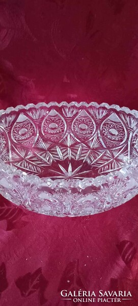 Crystal oval high bowl (18x12 cm)