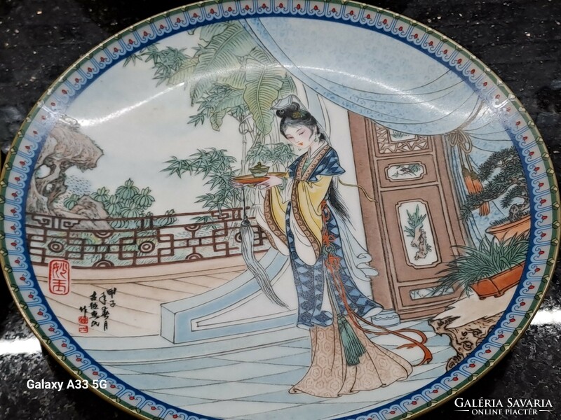 Vintage Imperial Jingdezhen Porcelain kínai porcelán dísztányérok gyűjtői kollekció keleties stílus