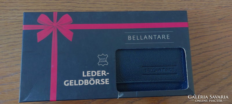 Bellantare fekete marhabőr,elegáns, nagy méretű női pénztárca,﻿adatlopás elleni (RFID) védelemmel