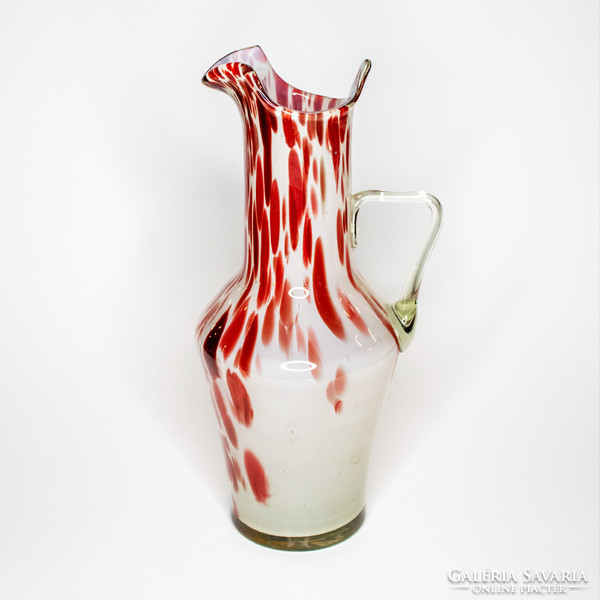 Colored glass jug from Murano