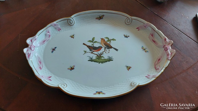 Herend rothschild patterned ribbon bowl