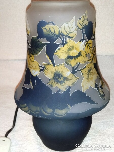 Gyönyörű színes Vintage virág mintás  Gallé  lámpa