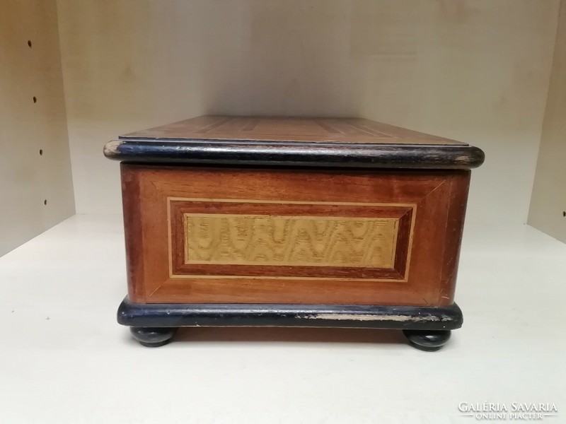 Inlaid wooden chest