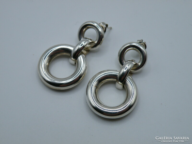 Uk0155 large silver stud earrings 925