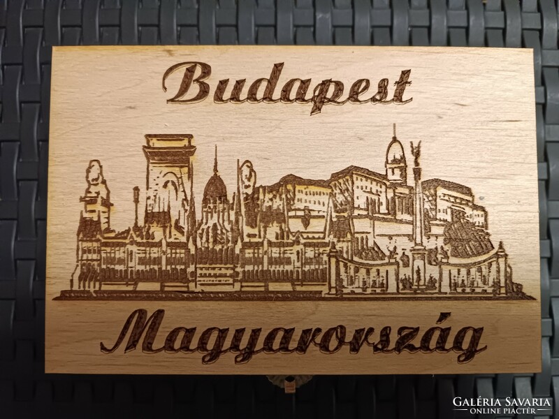 Hungarian coat of arms pocket watch gift in a wooden box, unique handicraft