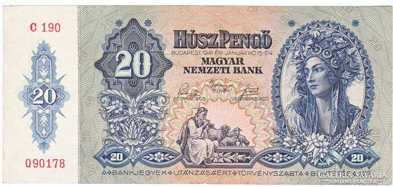 Magyarország 20 pengő 1941 XF