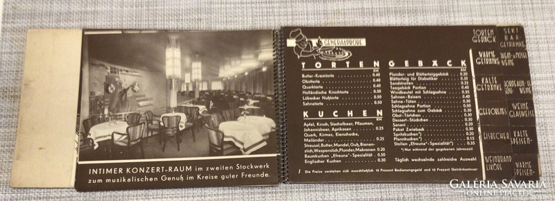 Efreuna - hauses chemnitz / preiskarte / price list 1937