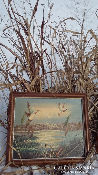 Wild duck and sailboat painting for sale - I will not tear it down