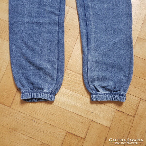 Új, L-es szürkés kék színű, gumis szárú extrán puha melegítő nadrág, mackó, sportnadrág