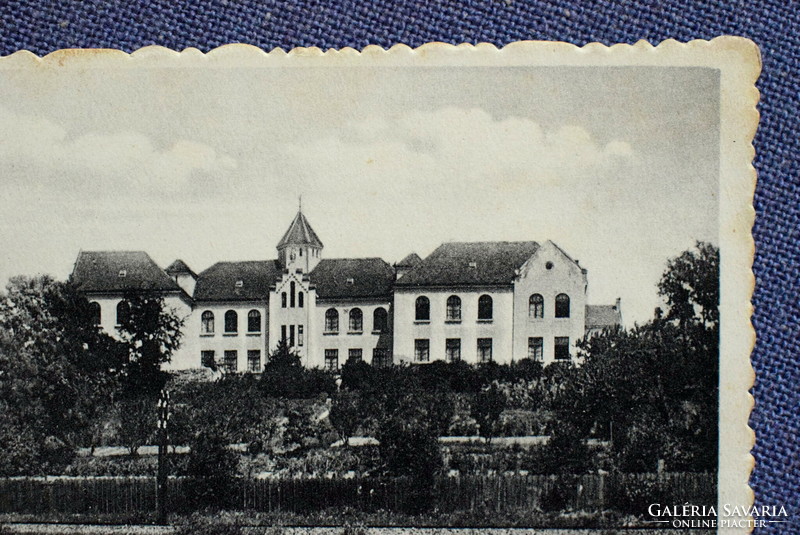 Dombóvár - Szt Orsolya rendi zárda, Internátus  , vasúti sínek felől - fotó képeslap  1931