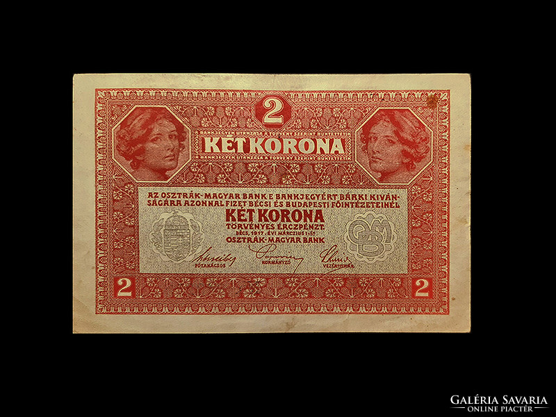 2 Korona - Austro-Hungarian bank - 1917 (without stamp!)