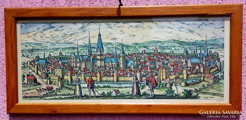 Vitange műtárgy kollekció. Német nagyvárosok látképei 16.-18. századi színes rézkarcokon