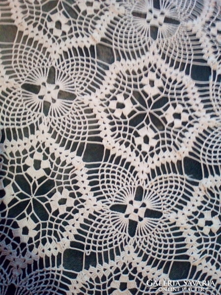 Antique crochet tablecloth.