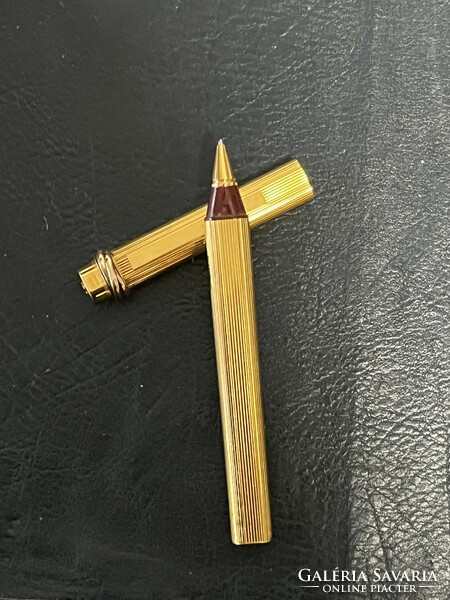 Cartier trinity gold 24k gold plated ballpoint pen 60s for ladies nice condition with 2 small flaws