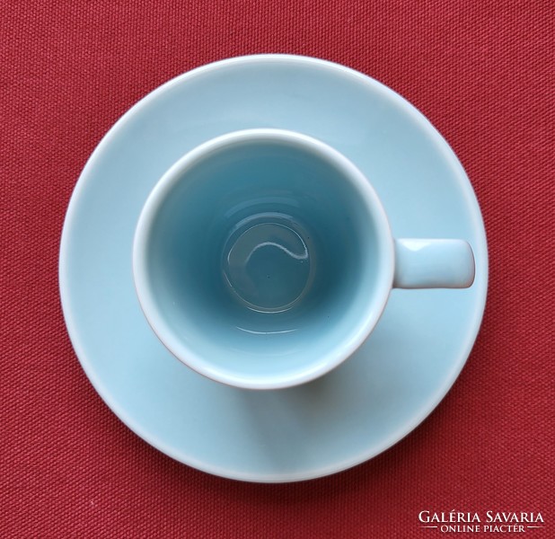 2 sets of porcelain coffee cup saucer espresso mocha short coffee espresso light blue color