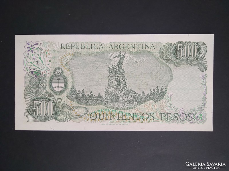 Argentína 500 Pesos 1982 Unc