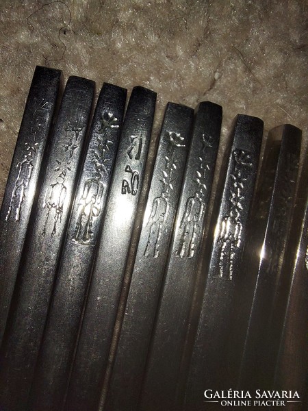 Special, marked stainless steel shashlik skewers, 12 pcs., 18 cm