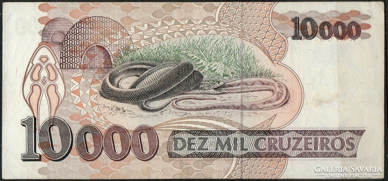 D - 021 -  Külföldi bankjegyek:  1993 Brazilia  10 000 cruzeiros UNC
