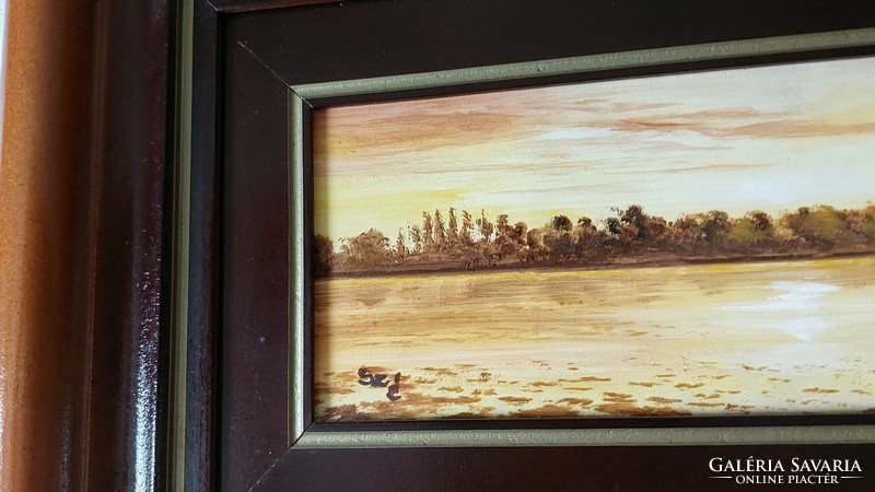 Oil painting eva stanko; summer twilight (2002)