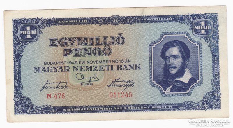 One million pengő 1945.