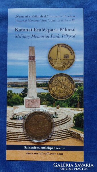 2023. évi Katonai Emlékpark Pákozd. A nemzeti emlékhelyeket bemutató emlékérme-sorozat 10. tagja