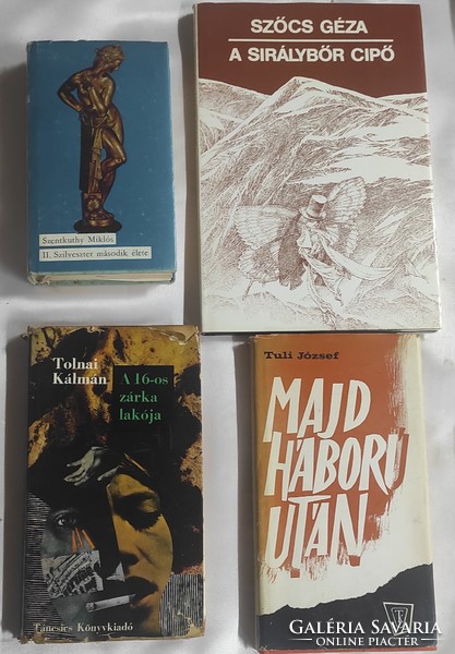 Works by Hungarian authors, many books (size-z) from 5 pcs. HUF 300