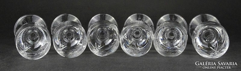 1N689 Hibátlan talpas kristály pálinkás pohár készlet 6 darab